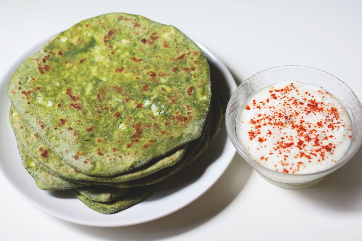 Palak Paneer Paratha